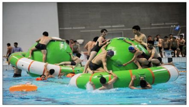 搏翱水上趣味運(yùn)動(dòng)會(huì)項(xiàng)目：水上陀螺